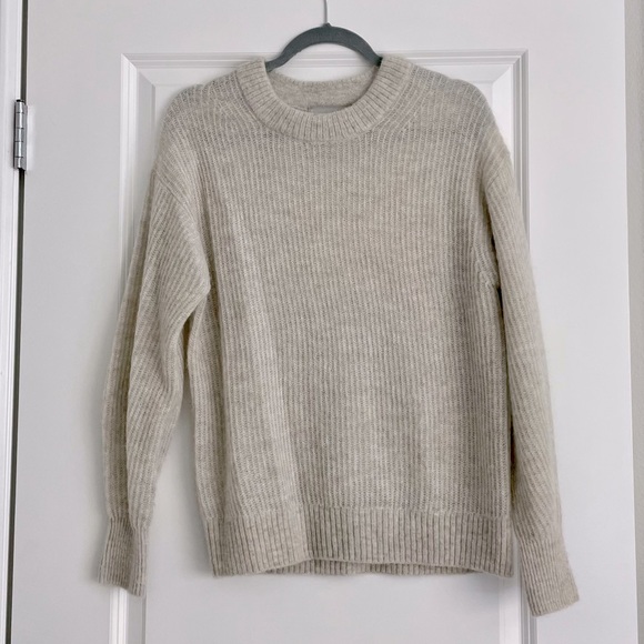 Everlane The Alpaca Crew Sweater in Almond - Picture 6 of 7